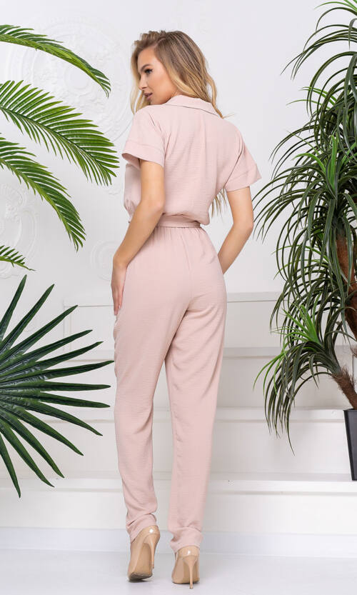 Комбінезон Віскоза Креш Двобортний 20089 Бежевий