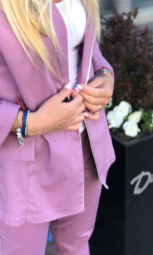 Брючний костюм 8500 Рожевий