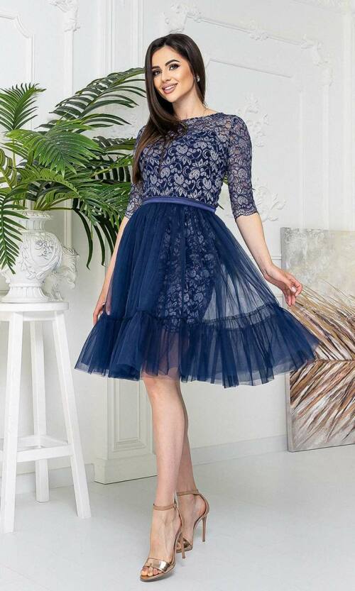 Коктейльне плаття 21037 Синій