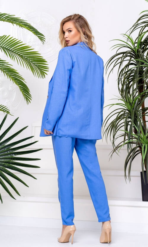 Брючний костюм 8500 Блакитний