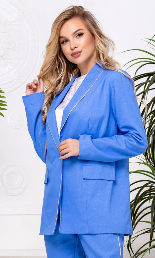 Брючний костюм 8500 Блакитний