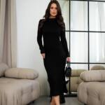 Повсякденна Сукня В’язана Косичка 24092 Чорна