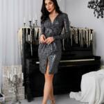 Коктейльна Сукня Леопард Блиск 24103 Мультиколор