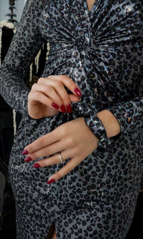 Коктейльна Сукня Леопард Блиск 24103 Мультиколор