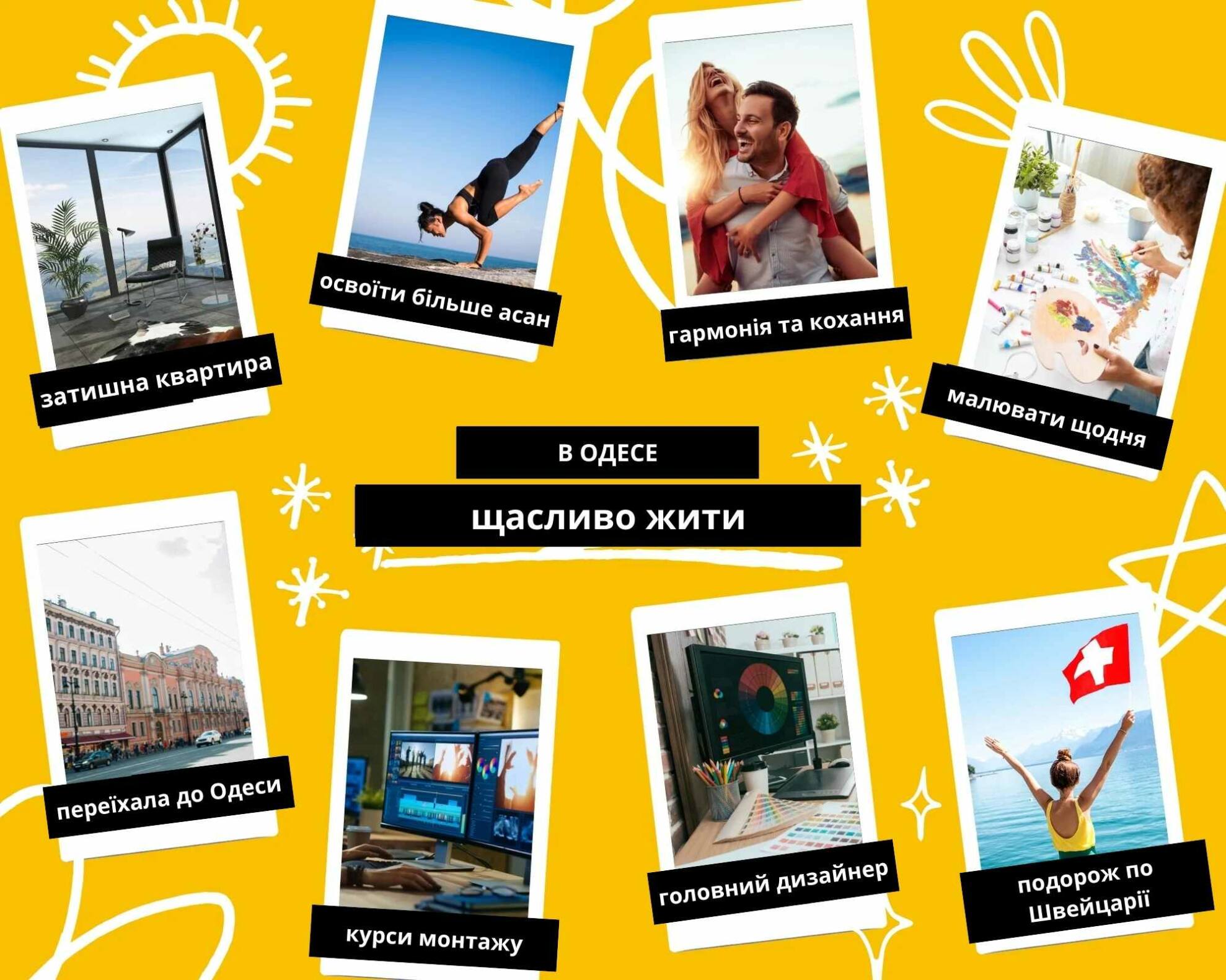 на завтра те, що можна зробити сьогодні, і нехай ваша Карта бажань: втілити мрії в реальність допоможе вам досягти всього, про що ви мрієте