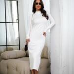 Повсякденна Сукня В’язана Косичка 24092 Молочна