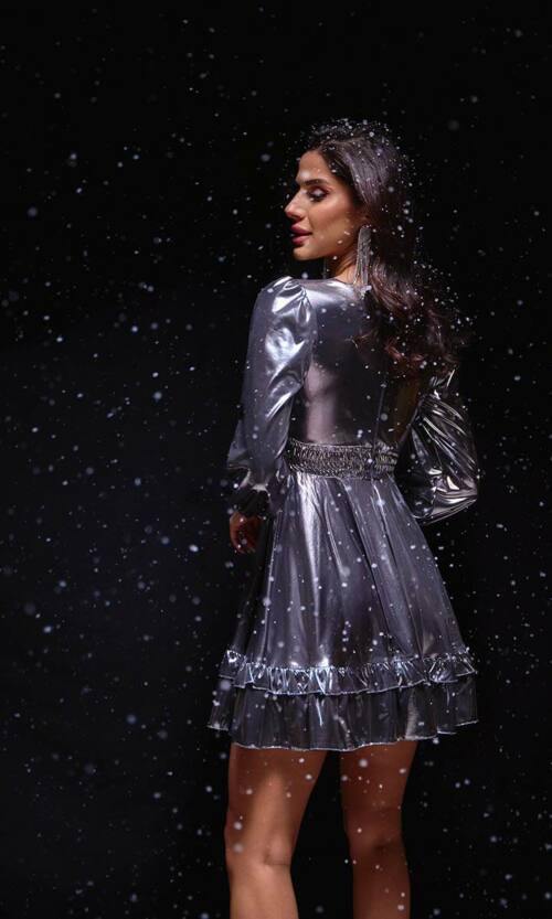 Коктейльное Платье Зеркало Трикотаж 24114 Черное