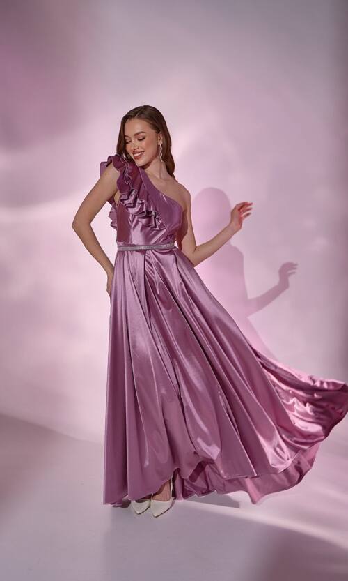 Вечірня Сукня Асиметрія Максі 25004 Фрезова