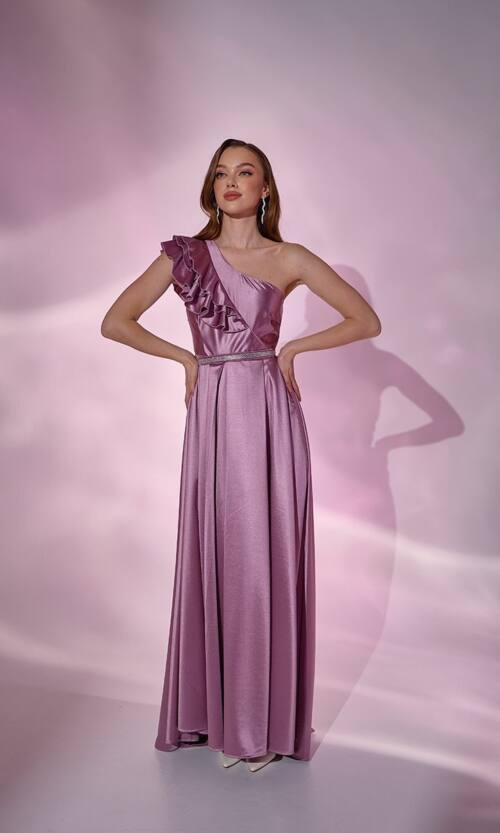 Вечірня Сукня Асиметрія Максі 25004 Фрезова