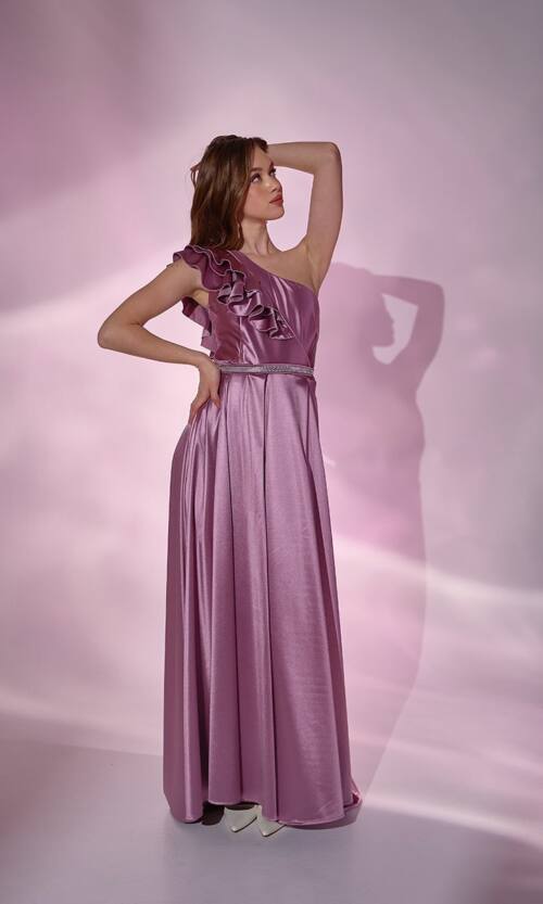 Вечірня Сукня Асиметрія Максі 25004 Фрезова