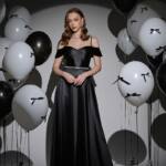 Вечірня сукня Відкриті Плечі Максі 25002 Чорна