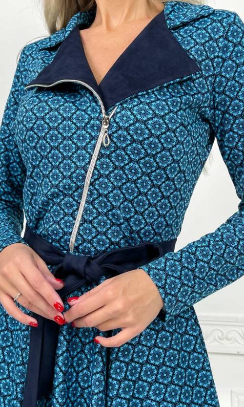 Блакитне Повсякденне плаття французький трикотаж 7252