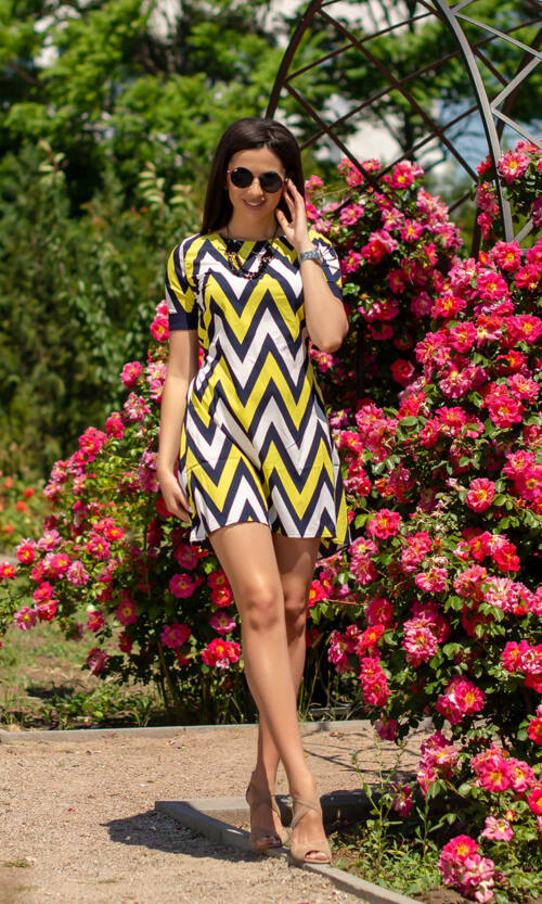 Літня Сукня Креп Шифон 6044 Жовта