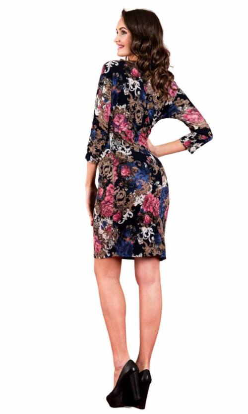 Повсякденне плаття 5259e Синій/квітковий