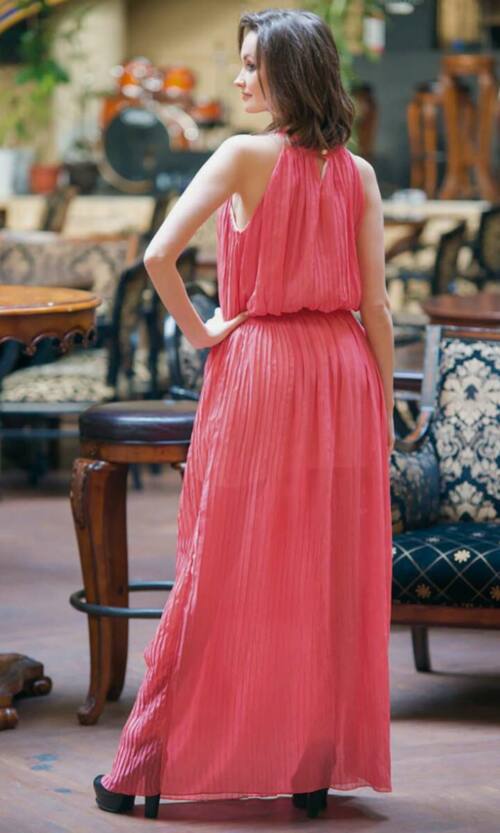 Коралове Повсякденне плаття шифон максі 3189