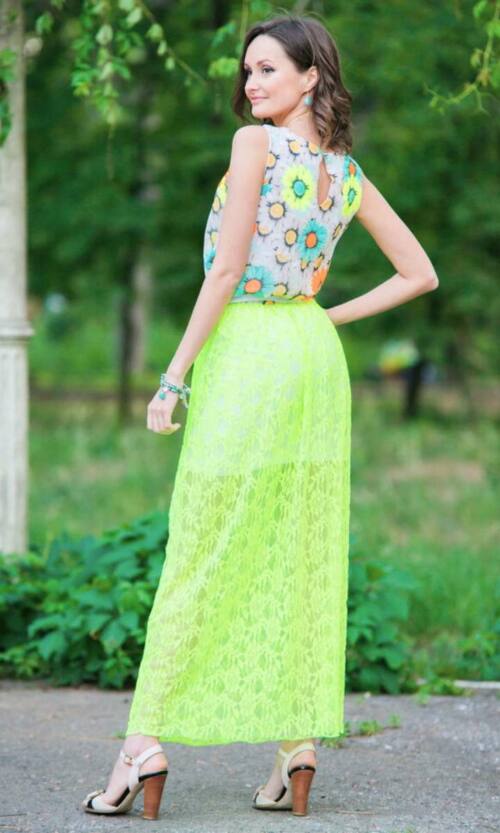 Повсякденне плаття 4166e Салатовий