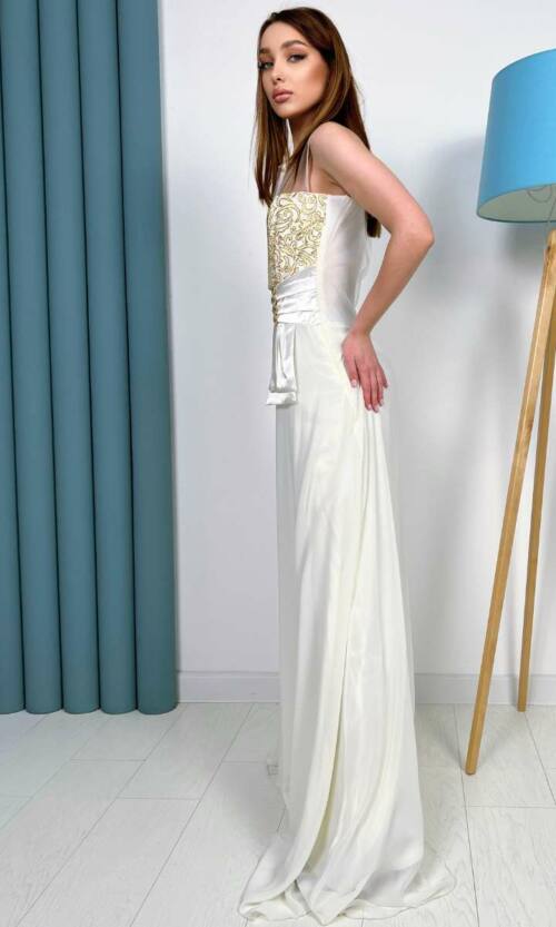 Повсякденне плаття 5038e Молочний