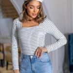 Боді Смужка Ангора Трикотаж 24123 Молочний