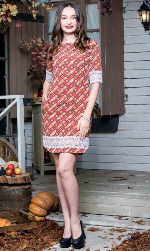 Повсякденне плаття 6188e Теракотовий