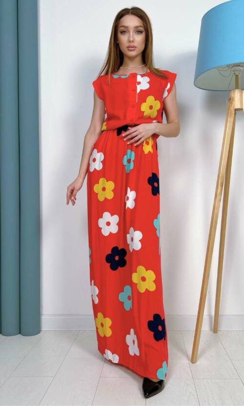 Повсякденне плаття 5119e Червоний