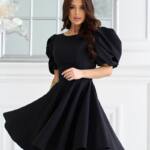 Коктейльна Сукня з Відкритою Спиною 25022 Чорна