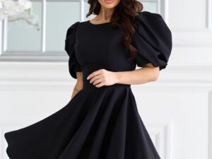 Коктейльна Сукня з Відкритою Спиною 25022 Чорна