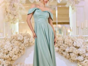 Вечірня сукня Шифон Блиск Максі 25038 М'ятна