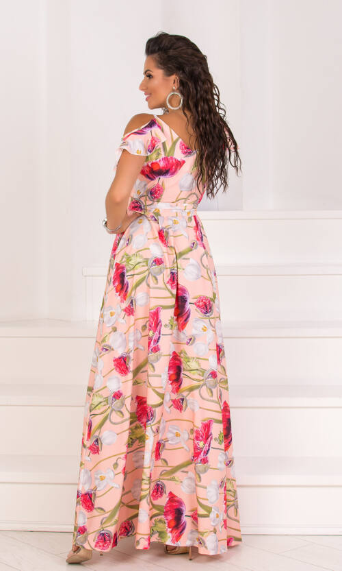 Повсякденне плаття 8086e Персиковий