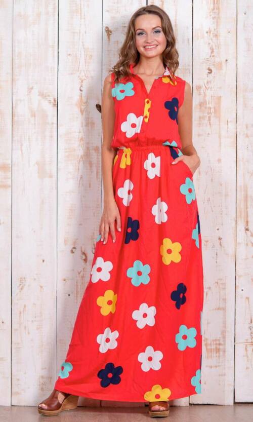 Повсякденне плаття 5111e Червоний