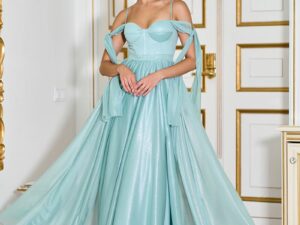 Вечірня Сукня Ліф Корсет Максі 25041 М'ятна