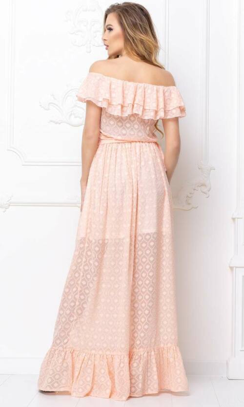 Повсякденне плаття 7117e Персиковий