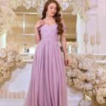 Вечірня Сукня Шифон Блиск Максі 25043 Лавандова