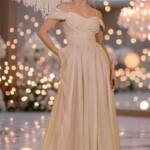 Вечірня Сукня Шифон Блиск Максі 25043 Бежева