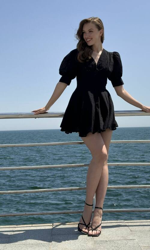 Повседневное Платье Прошва Шорты 25047 Черное