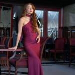 Вечірня Сукня Комбінація Шовк Максі 25055 Бордова