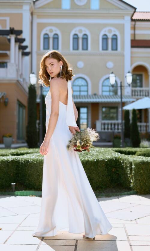 Вечернее Платье Комбинация Шелк Макси 25056 Молочное