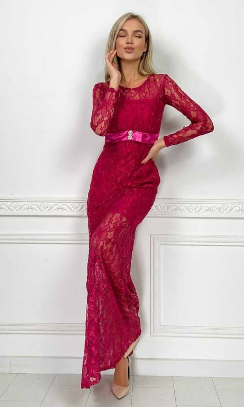 Вечірня сукня 4378e Малиновий