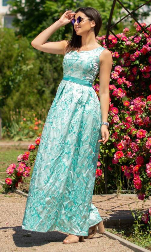 Вечірня сукня 6133e Бірюза