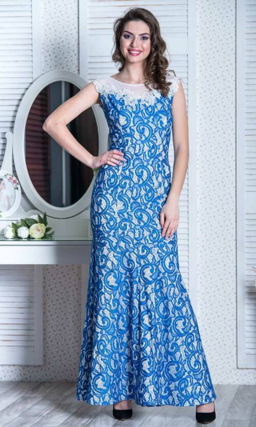 Вечірня сукня 6066e Блакитний
