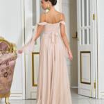 Вечірня Сукня Ліф Корсет Максі 25041 Бежева