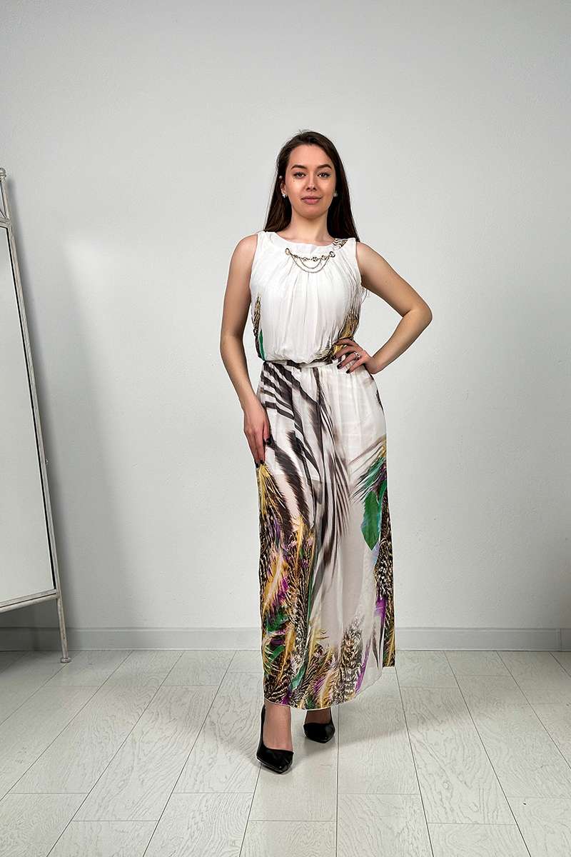 Літня Сукня "Акварельний Рай" 4054 Зелена Літня Сукня "Акварельний Рай" 4054 Зелена