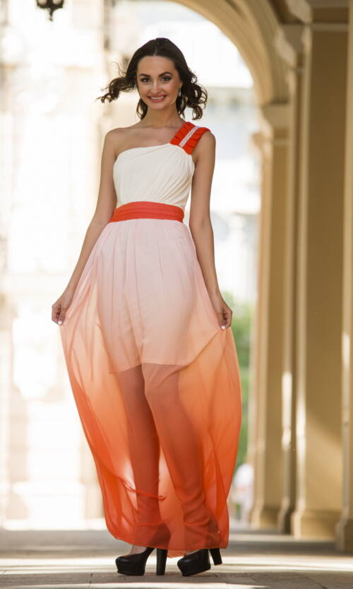 Вечірня сукня 5048e Помаранчевий