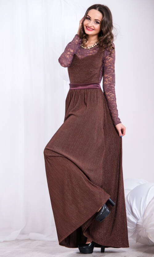 Вечірня сукня 5280e Коричневий