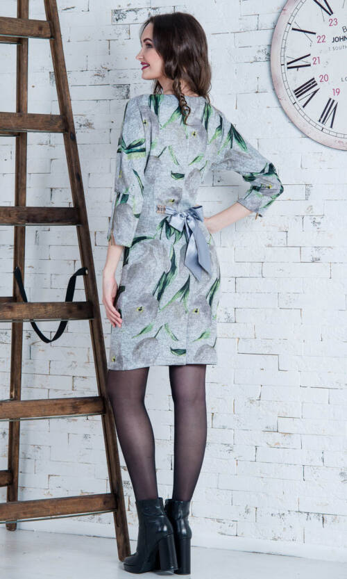 Повсякденна сукня ангора трикотаж 6212 Зелена