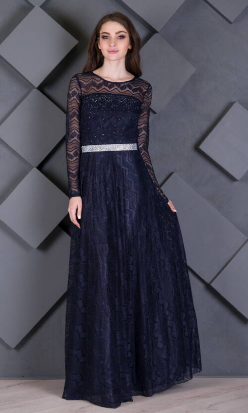 Вечірня сукня 7226e Синій