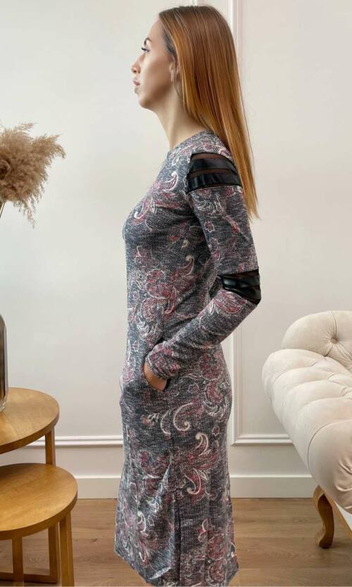 Повсякденне плаття жаккард віскоза 6275 Помаранчевий