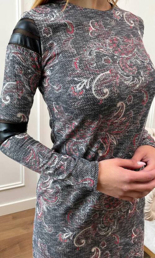 Повсякденне плаття жаккард віскоза 6275 Помаранчевий