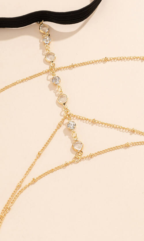 Стегнова прикраса з ланцюгами 25524 Золотиста