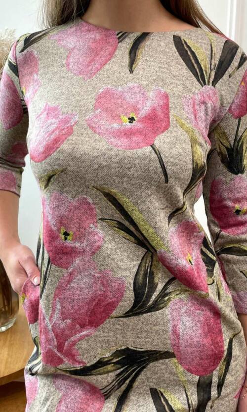 Повсякденне плаття 7243e Рожевий