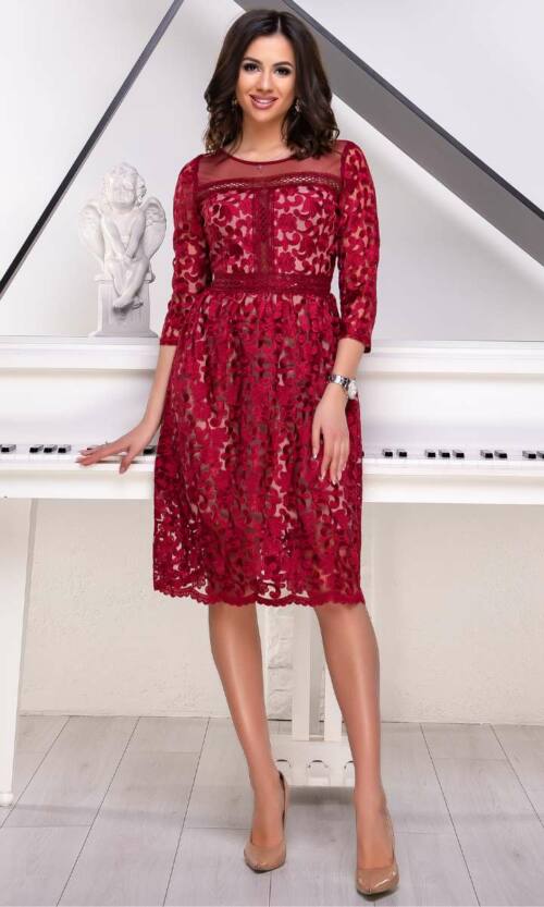 Коктейльне плаття 9006e Бордо